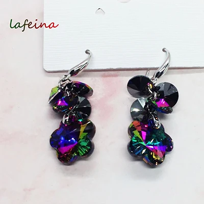 Austrian Crystal Hand-made Plum-shaped Earrings Fashionable Shiny | Украшения и аксессуары