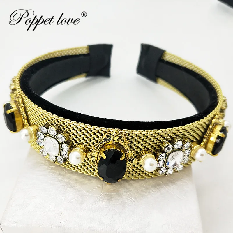 Повязка для волос в стиле барокко повязка на голову с цепочкой из розового золота