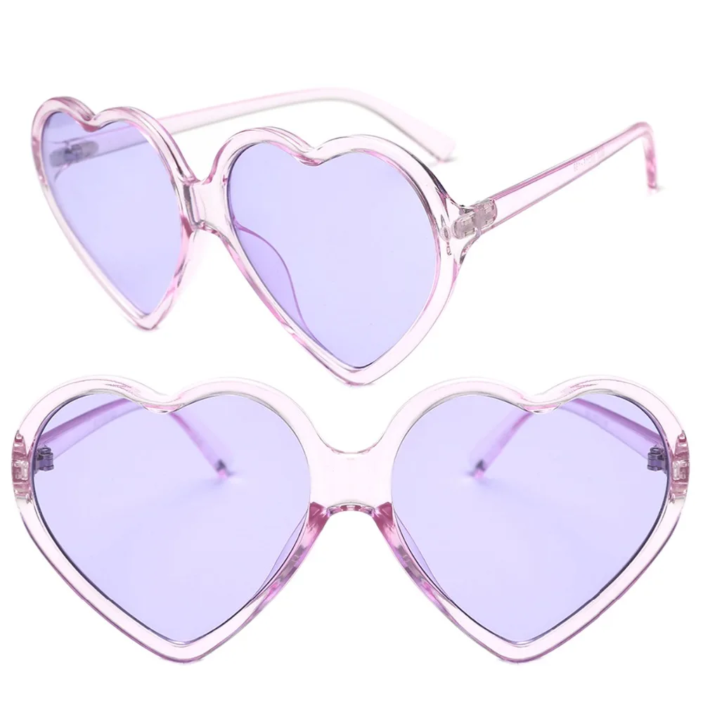 

Women Heart Shape Summer All-Match Sunglasses Lens Goggles Sun Glasses Middle Frame Vintage Eyewear Lens