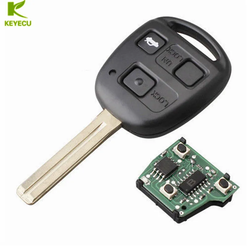 Замена KEYECU Новый дистанционный ключ 3 кнопки ASK 304MHZ-D без ключа для Lexus с чипом FCC ID: