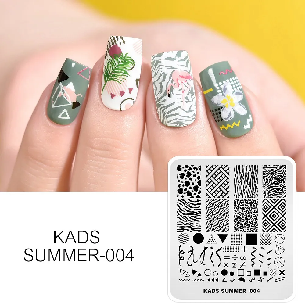 Summer 004 Новые пластинки для ногтей для штамповки 34 дизайнов Маникюр штамповка Фламинго Летняя мода природа изображения штамп для ногтей художественный трафарет - Цвет: Summer 004