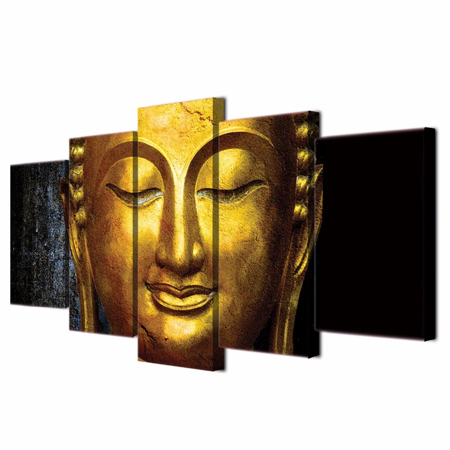 Drop Shipping HD Printed The golden Buddha Painting Canvas Print room decor print poster picture canvas | Дом и сад