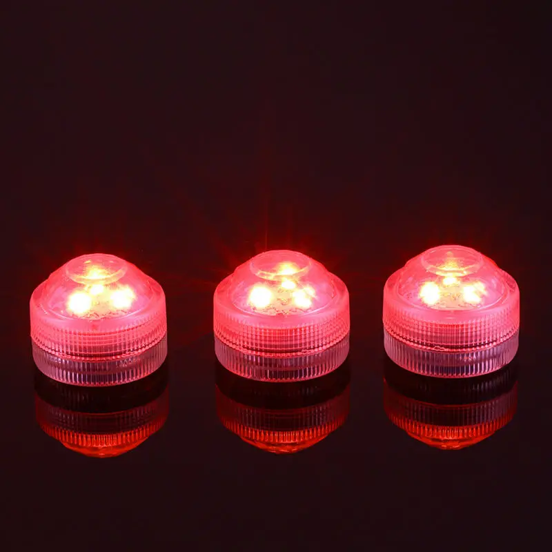 50pieces/ lot Waterproof Submersible Mini LED Tea Light, Undervase Lights with Remote for Christmas Wedding Decoration