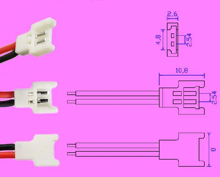 10 шт. 1S Lipo зарядное устройство кабель Molex 51005 штекер 2,0 мм шаг для внутреннего дрона syma X5C hubsan x4