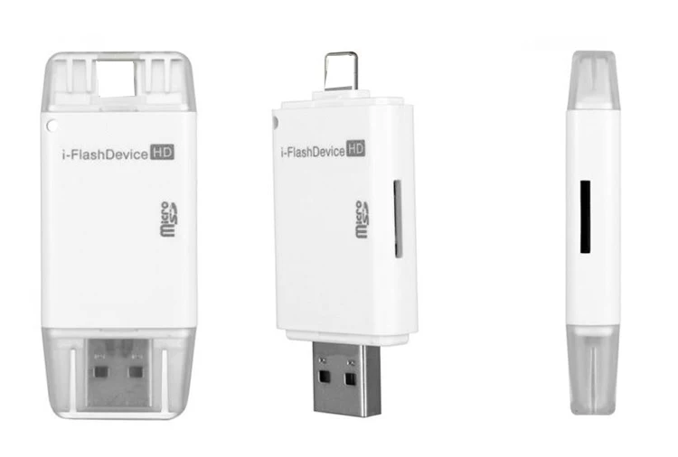 Mini i флэш-устройство USB Micro SD TF кард-ридер для iPad Pro Air Mini для iPhone 7 8X6 6S Plus 5S 5 для компьютера