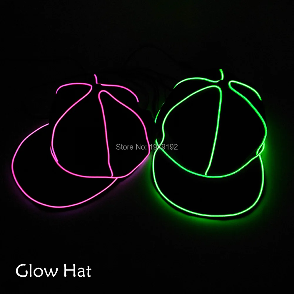Оптовая продажа светящаяся Шляпа LED одежда неоновая джаз шляпа EL Кепка холодный