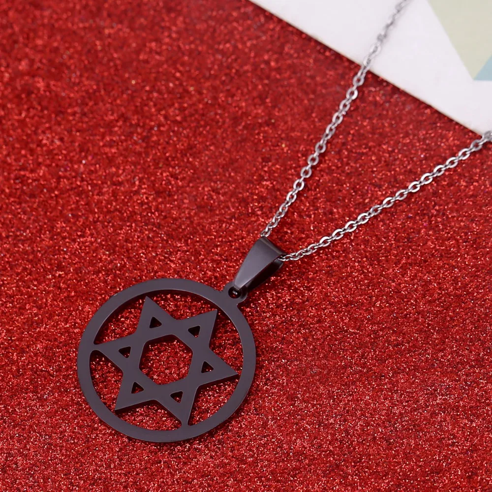 Ожерелье с подвеской Hexagram ожерелье Magen Давид Серебряное украшение исламский