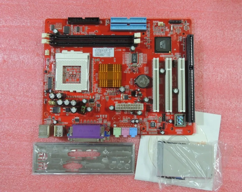 Бесплатная доставка материнская плата CHUANGYISU для VIA686B с 1 разъемом ISA 3PCI COM 2 IDE VGA 100%