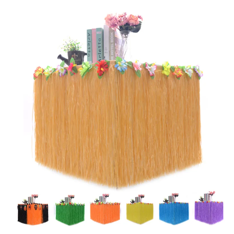 Гавайские Луау вечерние тропические пластиковые для украшения стола шелковые