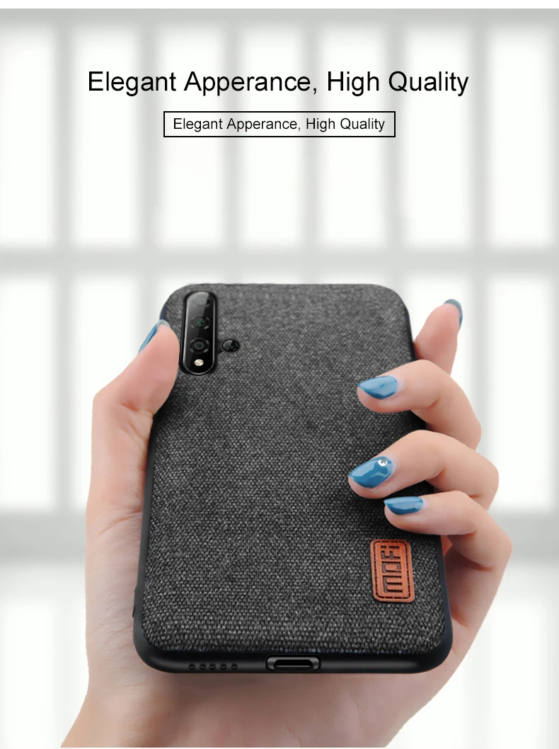 Для huawei honor 20 чехол MOFi honor 20 задняя крышка ткань силиконовый capas honor 20 pro защитный чехол s