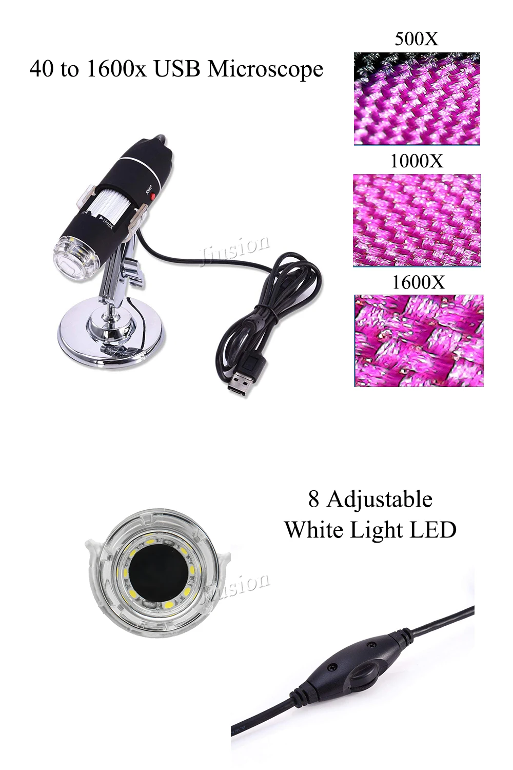 1600X 8LED Лупа камера цифровой электронный микроскоп мини Ручной USB микроскоп Эндоскоп зум Камера