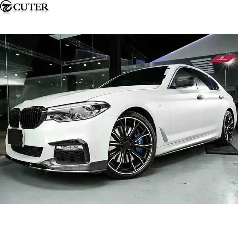 G30 G38 MP стиль углеродное волокно передний бампер губа ДЛЯ BMW 5 серии 530i 540i комплект
