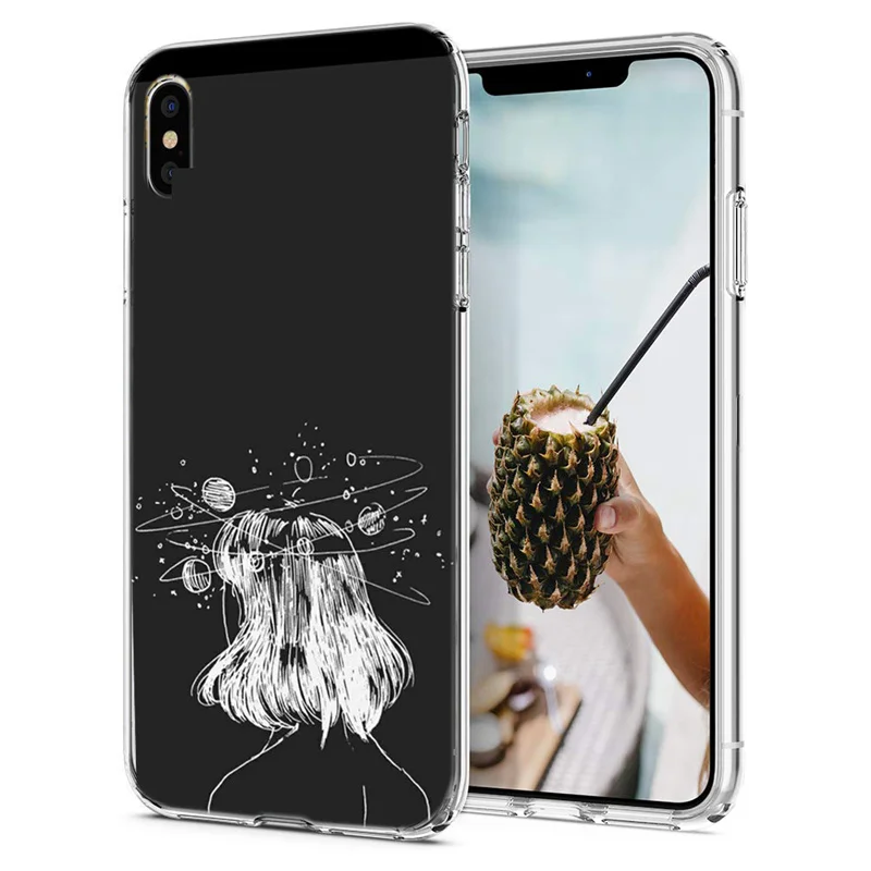 Забавный мягкий чехол из ТПУ для iPhone 7 8 Plus X 6 S прозрачный силиконовый XS Max XR Capa M138 |