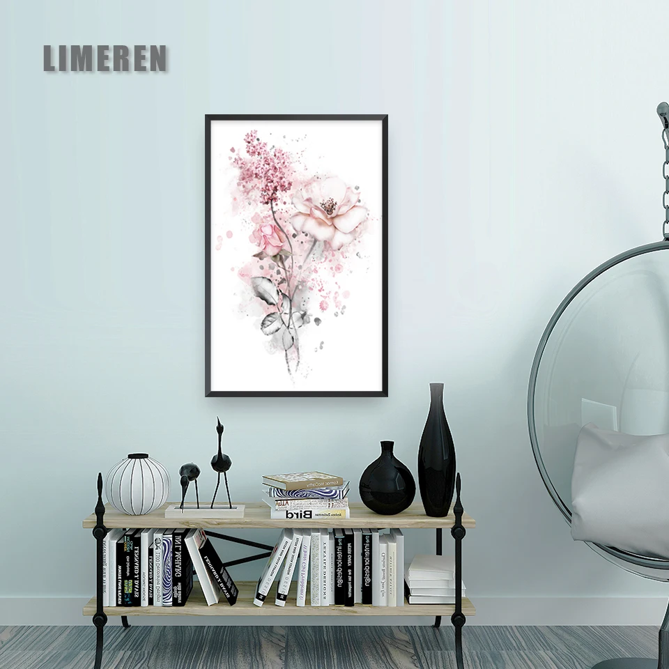 Скандинавское украшение розовое Цветочное платье настенные украшения для