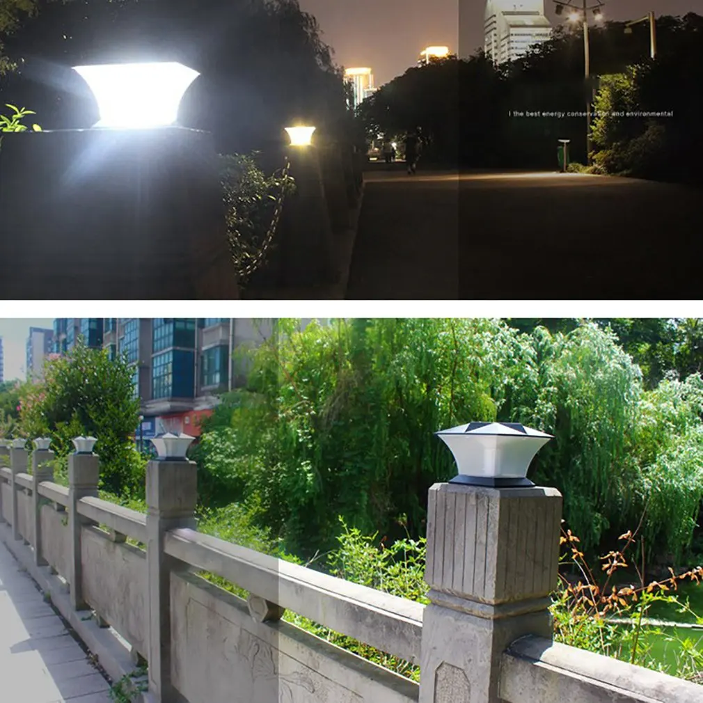 Солнечный столбик головной свет Открытый Водонепроницаемый дверной столб