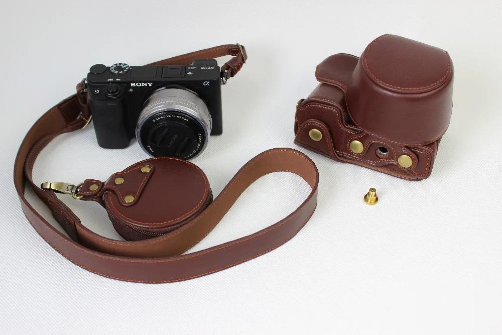 Чехол из натуральной кожи для камеры Sony A6000 A6300 16 50 мм|leather camera case|camera casecamera case for sony |