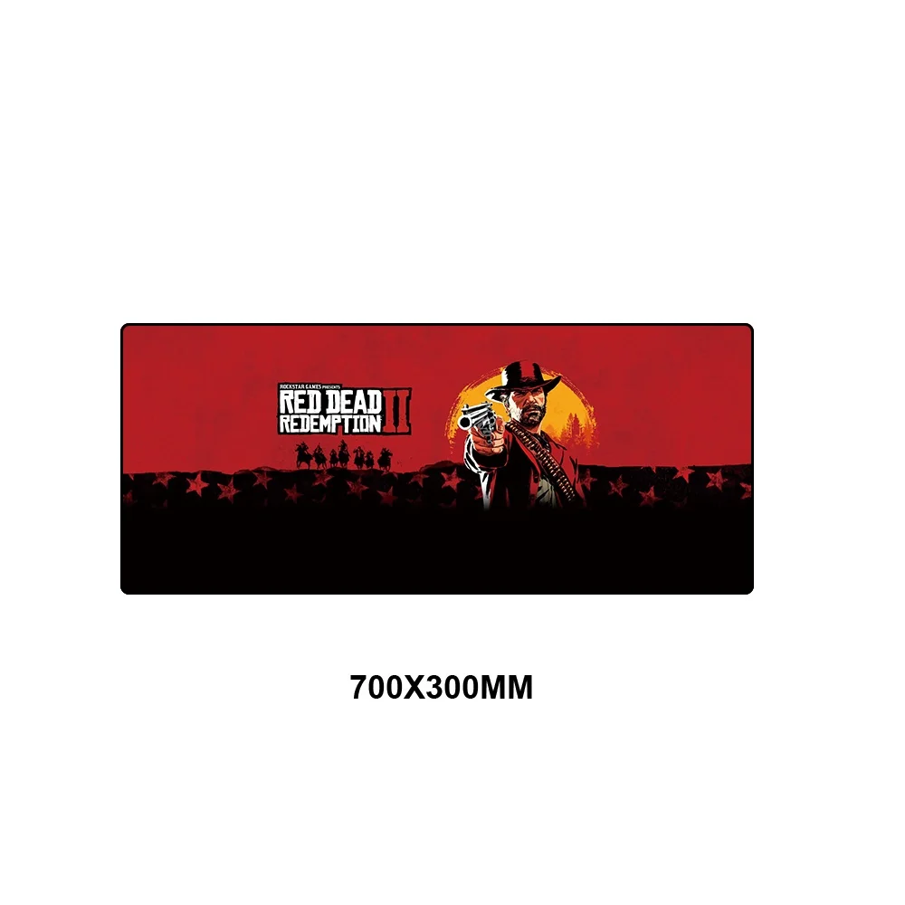 08 Красный Dead Redemption 2 большой XL коврик для мыши игровой коврик для мыши Нескользящий Резиновый PC Gamer клавиатура настольный коврик для скоростной мыши 700x300 - Цвет: 08