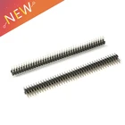 5 шт. 2,54 мм контактный разъем, 0,1 дюйма Разъемный штекер печатной платы, 2x40 контактов 80 контактов двухрядный Штекерный разъем полосы прямой, позолоченный