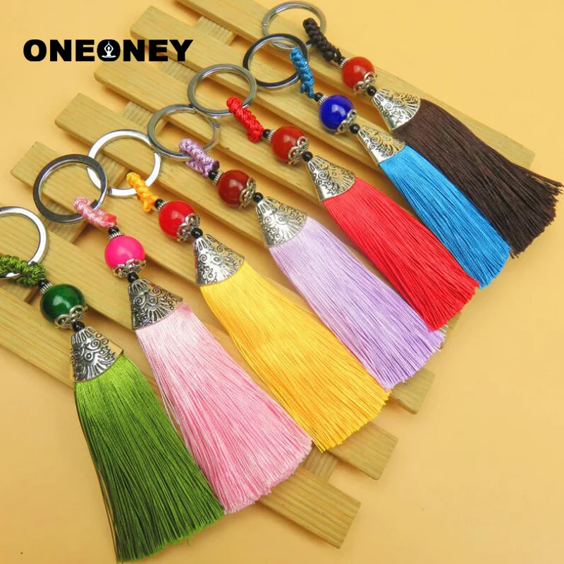 Oneoney 1/3 шт. Подарочный китайский брелок для ключей с кисточками и узелком сумка
