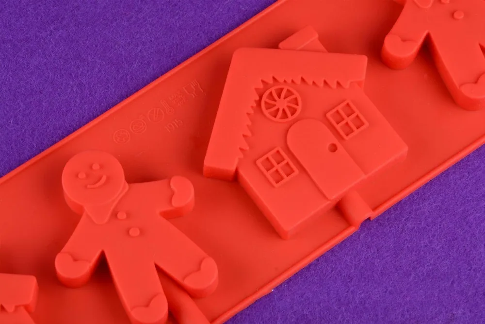 Пряничным человечком дом силиконовые шоколадный торт Мыло пудинг желе конфеты