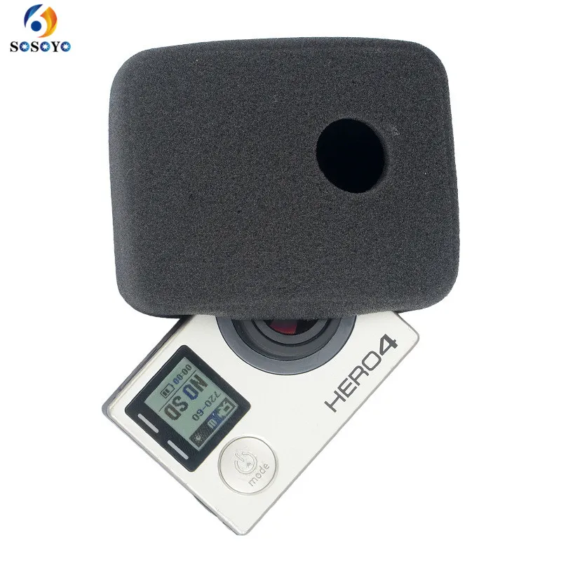 Foam Windshield Sponge protection Case Black High Density Noise Reduction Cover For Gopro Hero 4 3 3+ Action Camera Accessories |