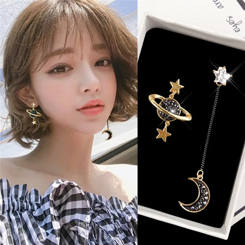 SHSHD серьги длинные Для женщин дамы золотые danglin Мода 2019 Асимметричный