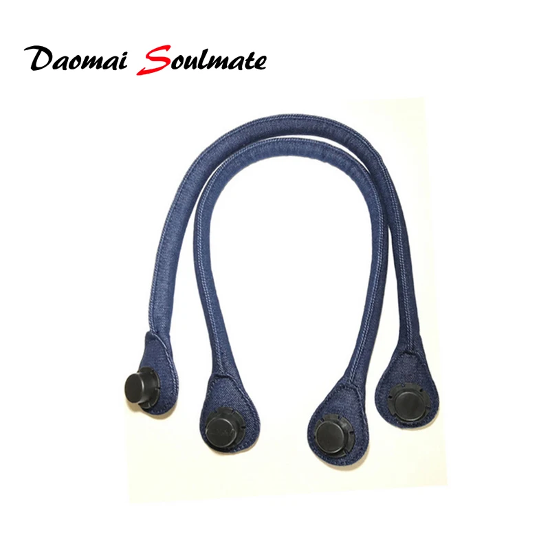 1 пара размер 65 см длинный ручки из джинсовой ткани женские сумки пеньковой сумка