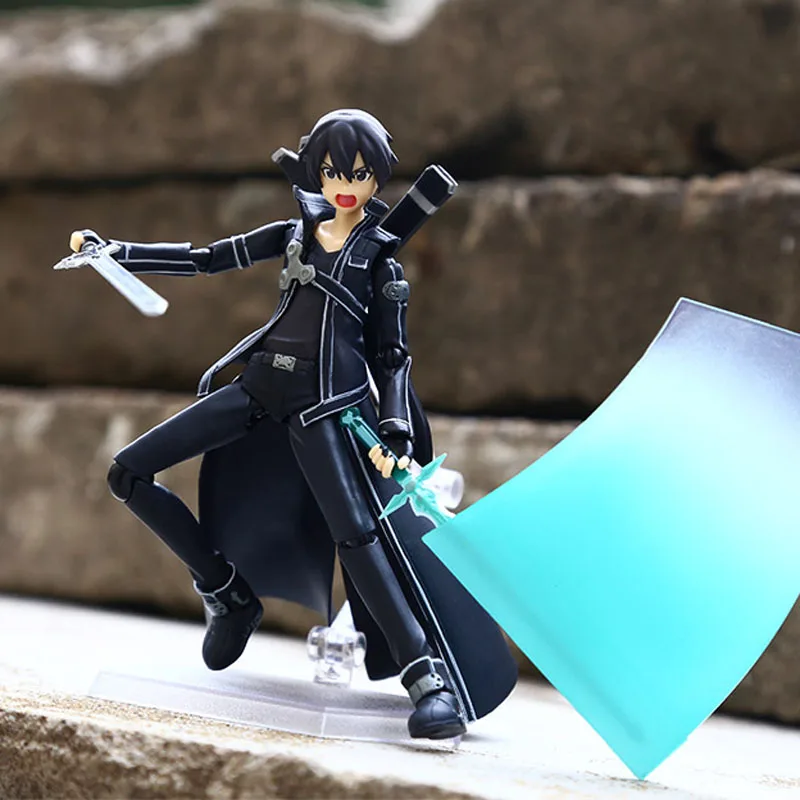 6 "Sword Art онлайн аниме S.A.O Kirito-Kirigaya Kazuto в штучной упаковке 14 см ПВХ фигурка
