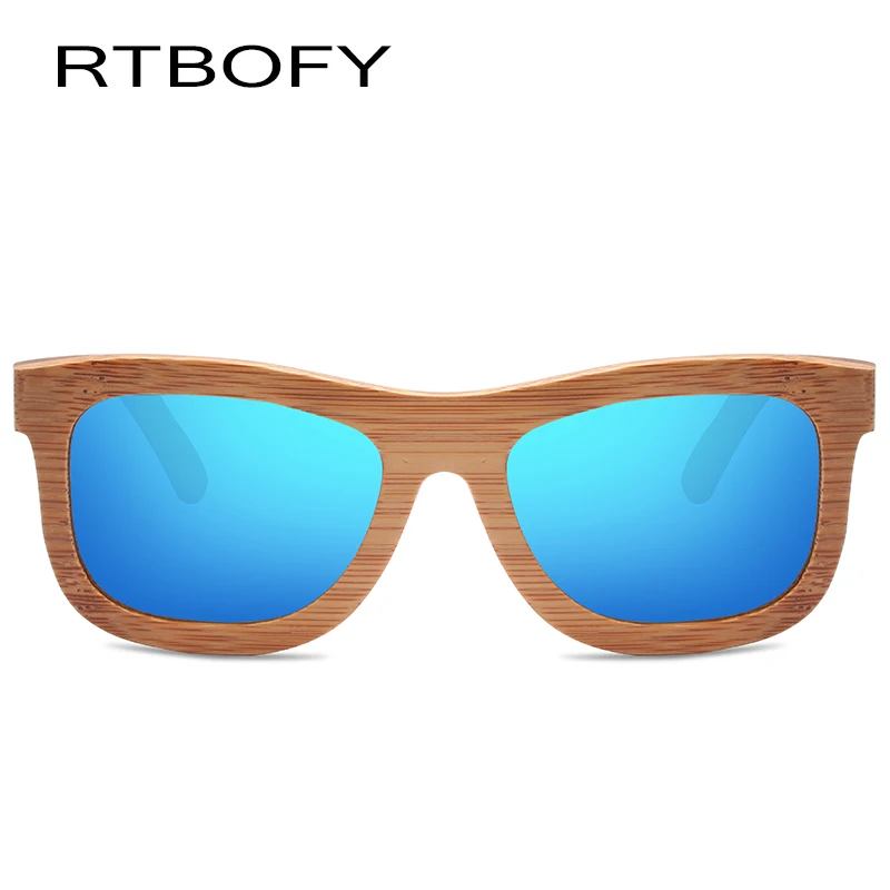 RTBOFY Модные 100% деревянные поляризационные солнцезащитные очки ручной работы