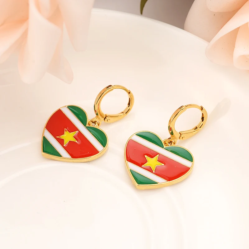 Серьги-подвески в виде карты Гайаны для мужчин и женщин ювелирные изделия
