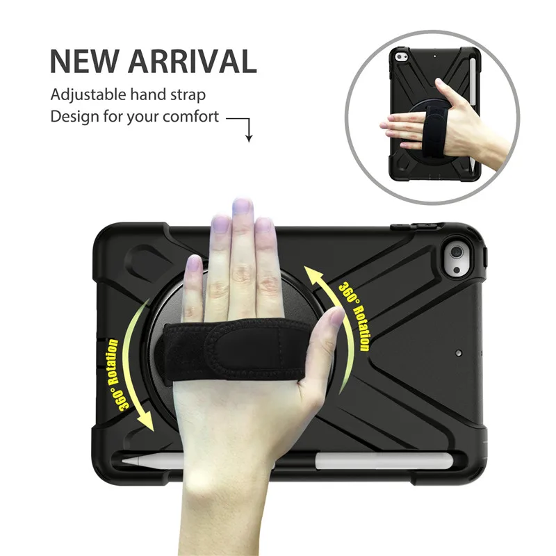 Чехол funda для iPad Mini5 2019 с держателем карандашей apple mini 4 бухта 360 Вращающаяся
