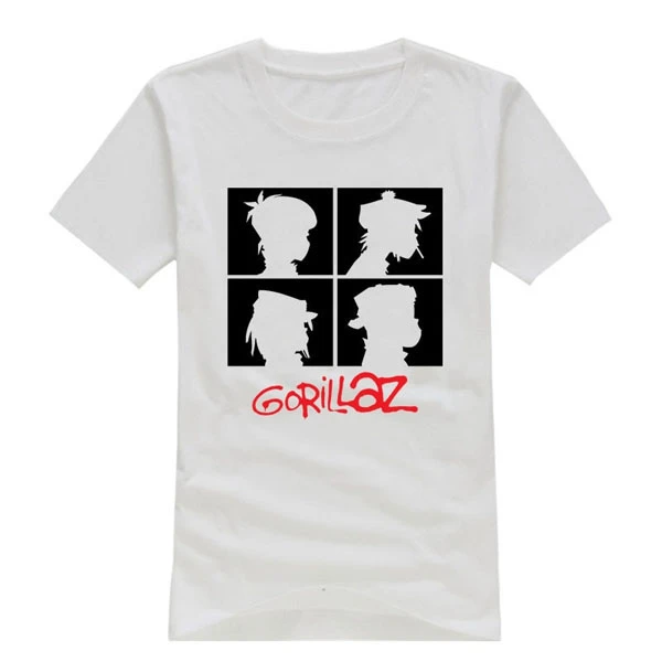 Мужская рок группа чакахан лапша Мурдок руссель короткий рукав Gorillaz мужские