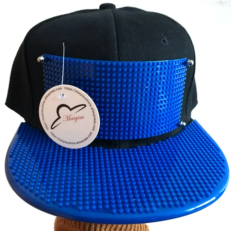 

Mosaics DIY Detachable Inlay Custom Brick baseball cap Building toy customize blocks Snapback Hats For Men Women Wholesale