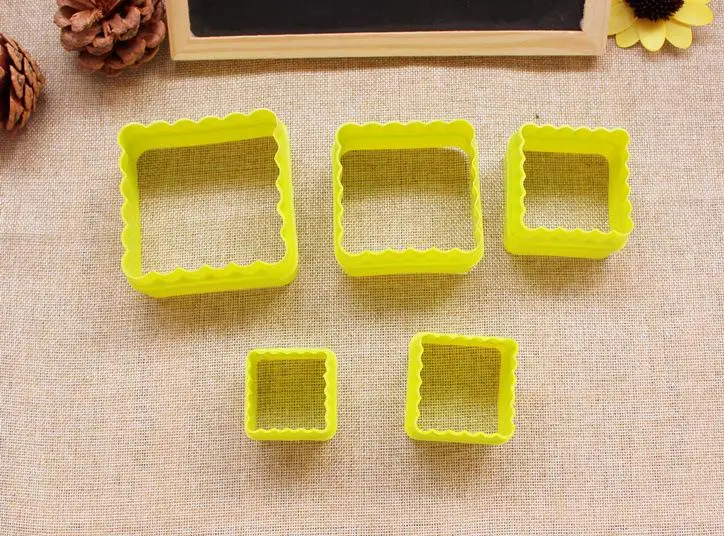 Новинка 5 шт./компл. квадратная форма 3D пластиковая для торта