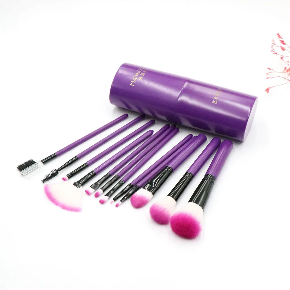 12 шт. набор кистей для макияжа кисти бровей подводка глаз румяна косметический