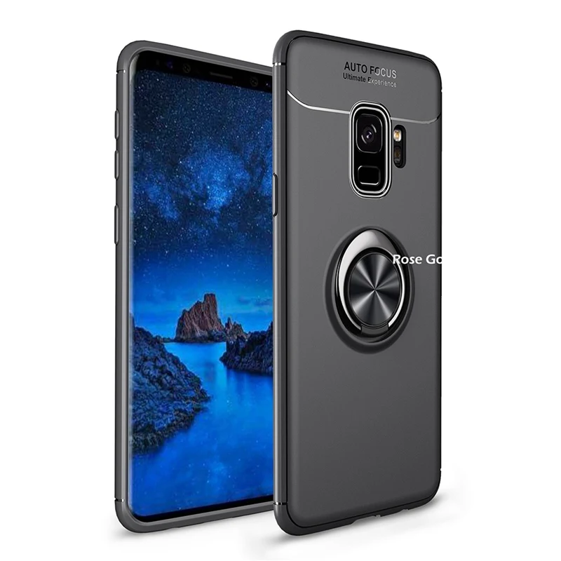 Black Чехол на магните для samsung Galaxy S9 S8 Plus Note 8 9 J3 J5 J7 J4 J6 J8 A6 плюс J2 Prime силиконовый чехол для телефона S9 крышка - Цвет: Black