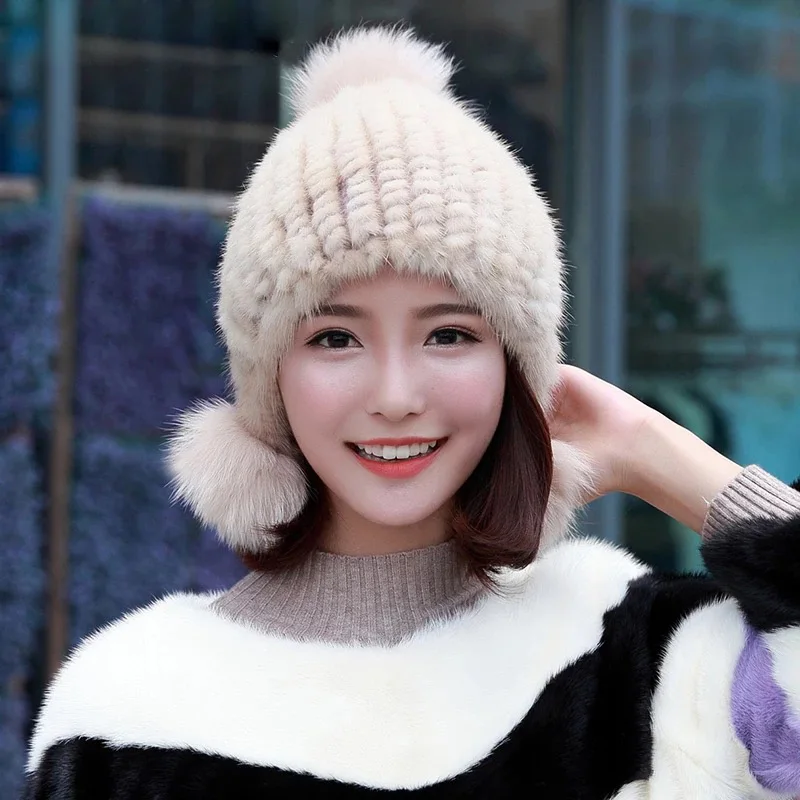 Женские зимние теплые меховые шапки элегантная женская обувь из натурального
