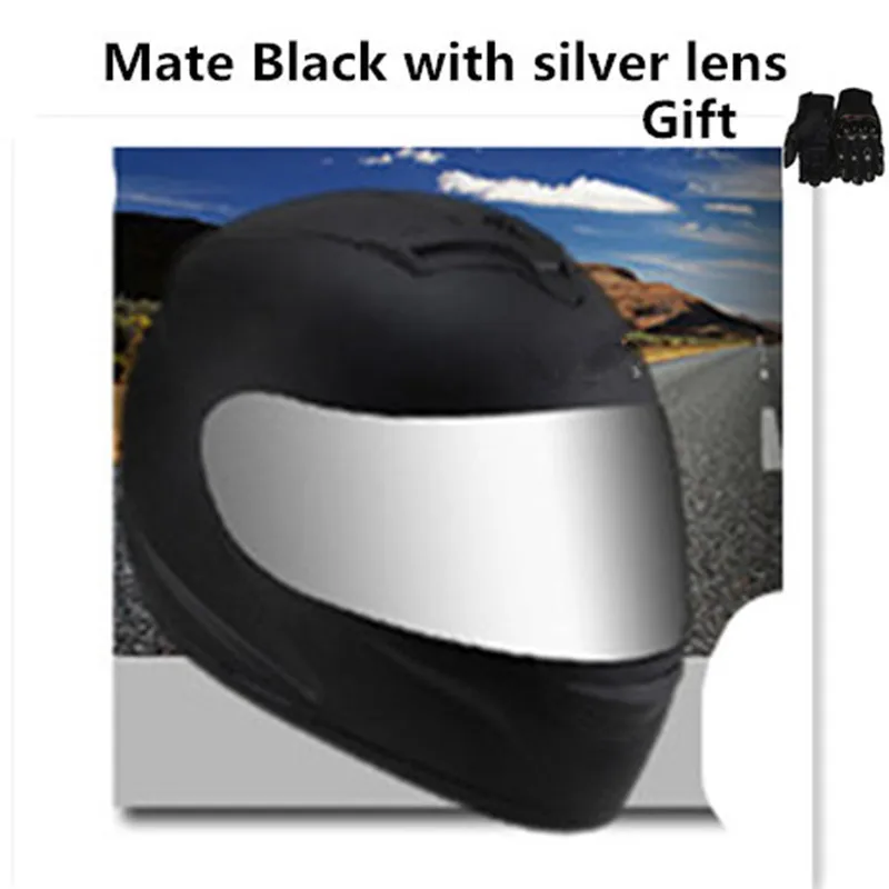 Matte-silver Популярный высококачественный цветной объектив мотоциклетный шлем профессиональный шлем для мотокросса MTB DH гоночный шлем для мотокросса - Цвет: Matte-silver