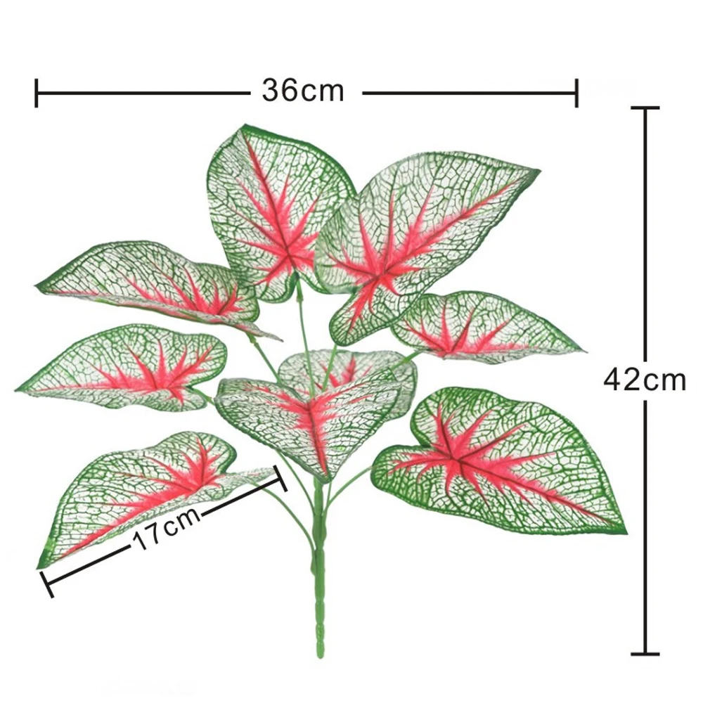42 см искусственные листья Таро зеленые горшечные растения модные креативные
