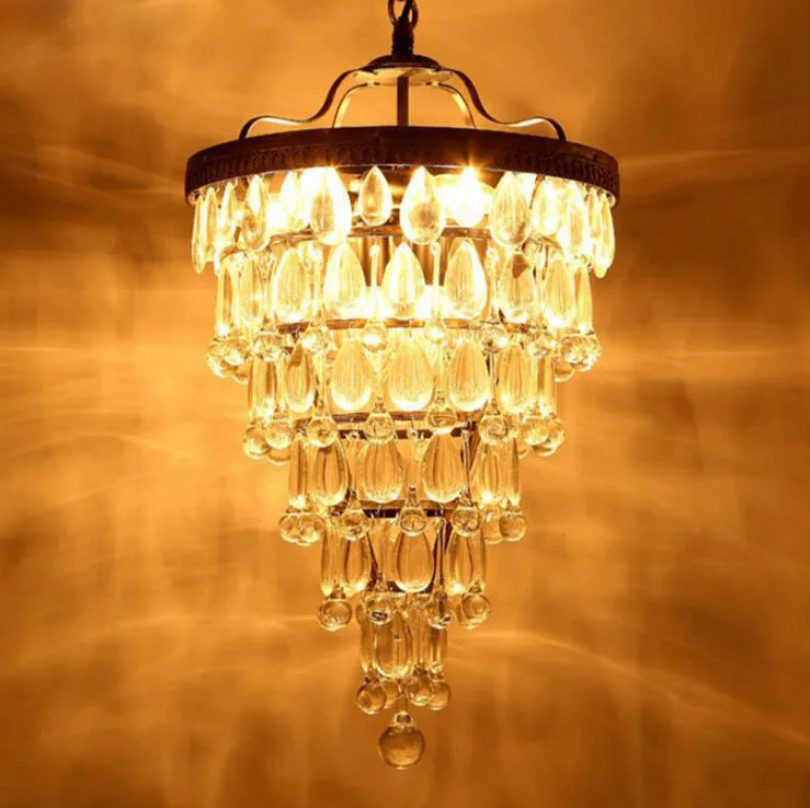 Потолочная светодиодная железная ретро лампа в американском стиле французская