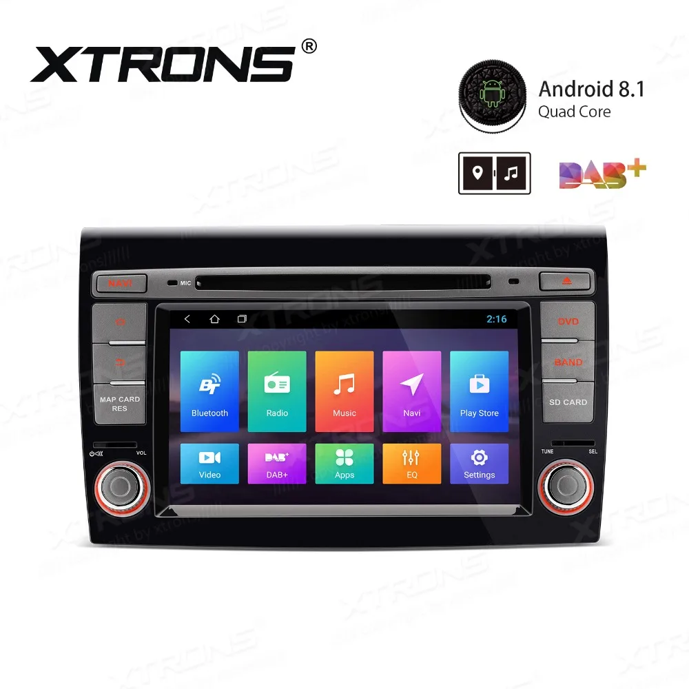 Мультимедийная система XTRONS 7 дюймов Android 8 1 DVD-плеер для Fiat Bravo 198 2007-2014 GPS-навигация