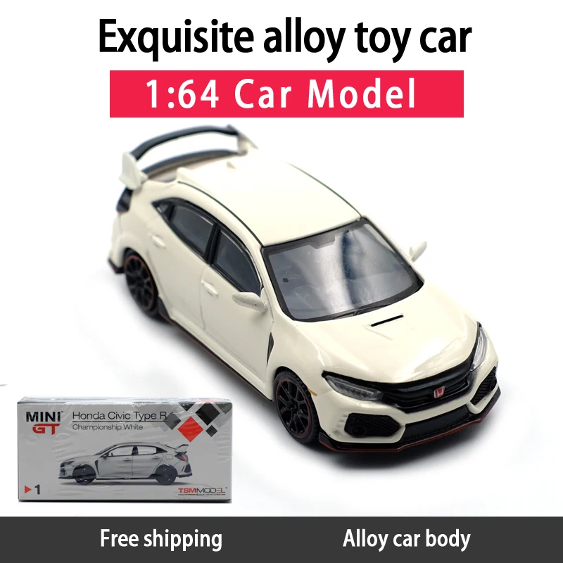 1: 64 TSM модели Honda Civic Тип R литья под давлением модель автомобиля Мини GT литья под давлением металлические игрушки подарок на день рождения для детей мальчик другой