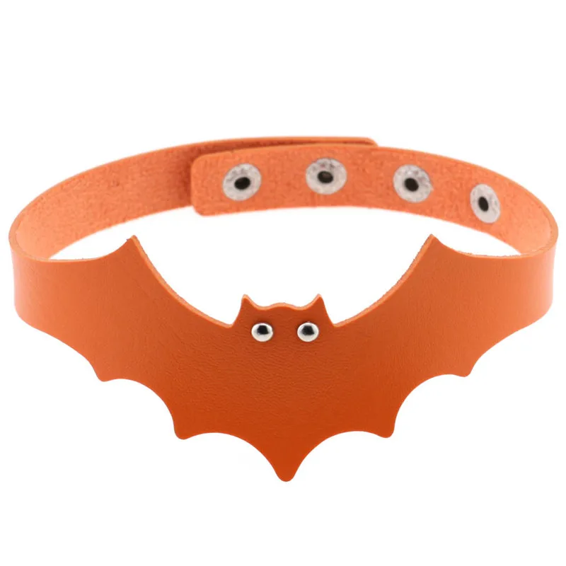 Sitaicery Halloween PU Leather Bat Wing Choker Gothic Necklace Men Women Punk Adjustable Necklaces Neck Women's Jewelry Gifts |