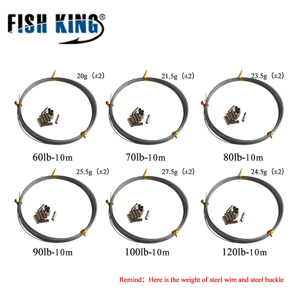 FISH KING 10 м 60LB-120LB проволока с нейлоновым покрытием рыболовная леска стальные