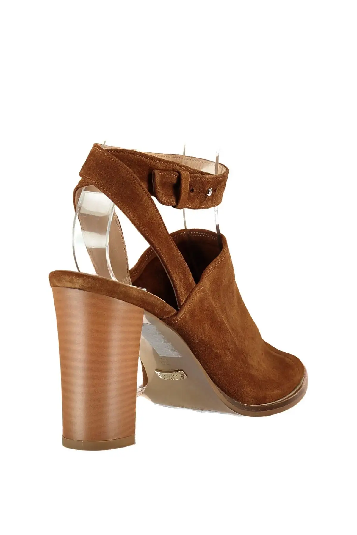 Светло коричневая Женская обувь на высоком каблуке из натуральной кожи с