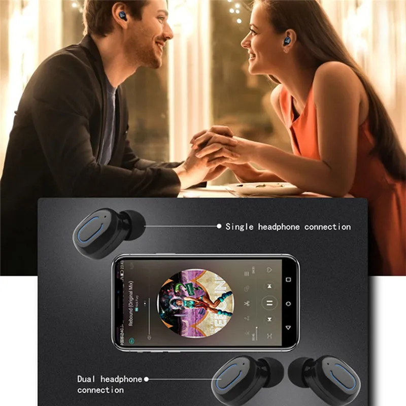 TEAMYO TI8S TWS Bluetooth Earphones 5.0 Mini Wireless Headphone Stereo Earbuds in-ear Bass Headset for xiaomi iPhone Samsung | Электроника