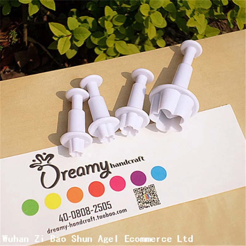 4 шт./компл. сахарные пирожные с цветком сливы инструменты для моделирования