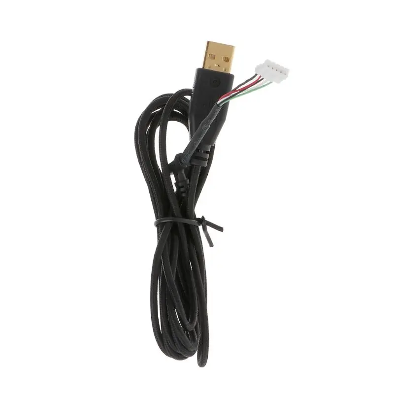 Позолоченный прочный нейлоновый плетеный кабель USB для мыши сменный провод