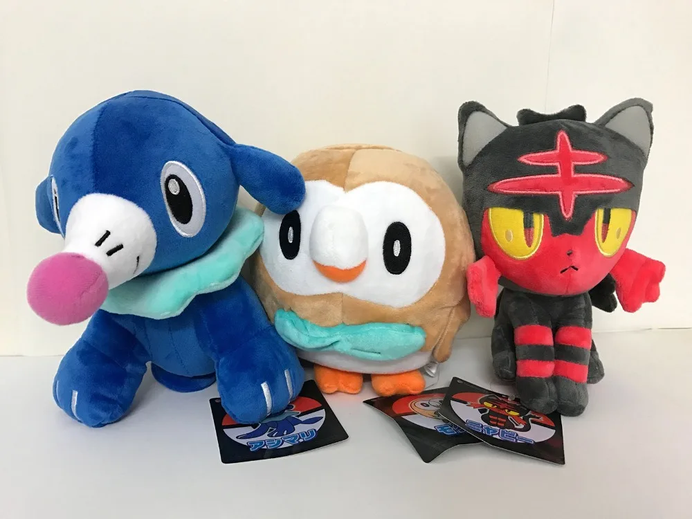 3X Popplio Rowlet Litten плюшевая мягкая игрушка кукла плюшевое чучело 8 5&quot|Персонажи