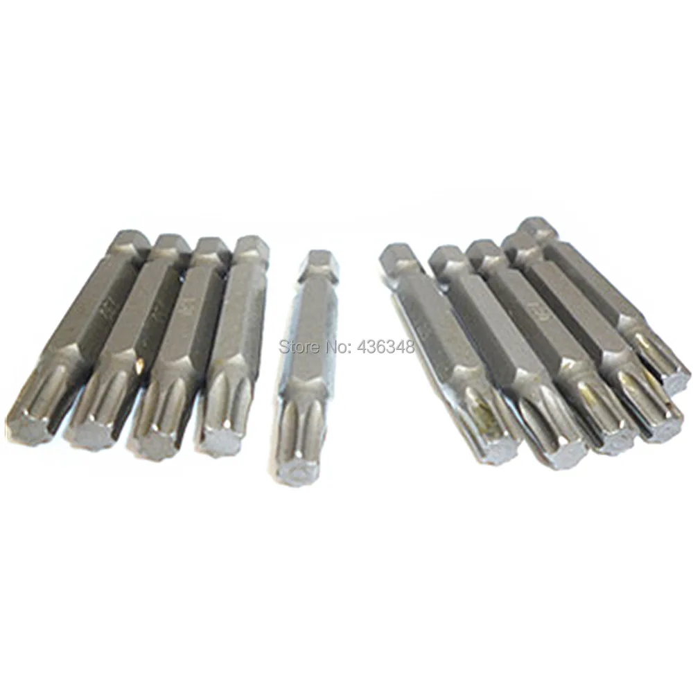 10 шт. Ударная дрель Бит Torx Отвёртки вставки немного биты T30 головы 50 мм Длинные